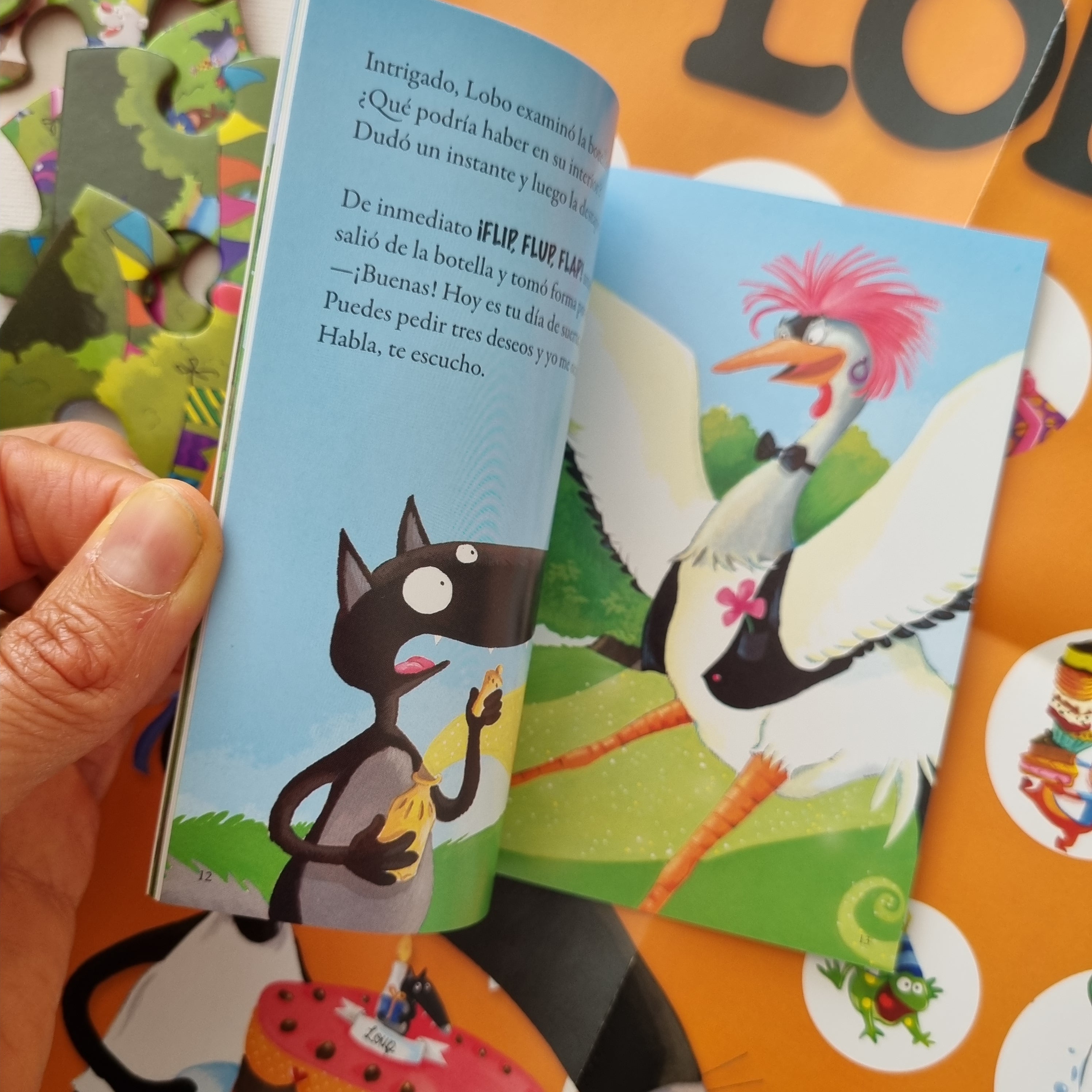 Mi libro de lobo con puzle: El lobo que quería festejar su cumpleaños Mi libro de lobo con puzle: El lobo que quería festejar su cumpleaños